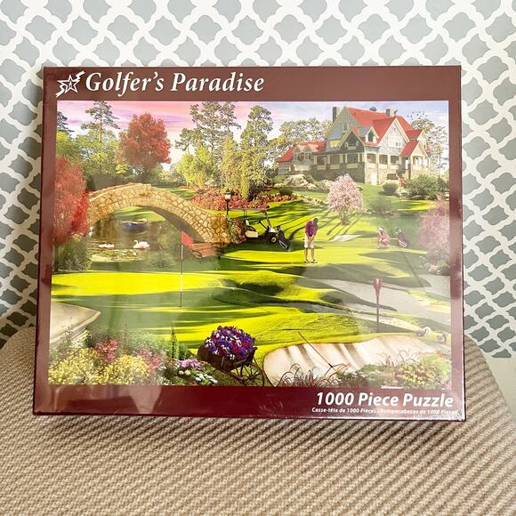 Golfer's Paradise - 1000 Piece Jigsaw Puzzle by Vermont Christmas Company, NEW! - Picture 5 of 8